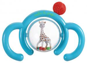 Sophie la girafe hochet bleu