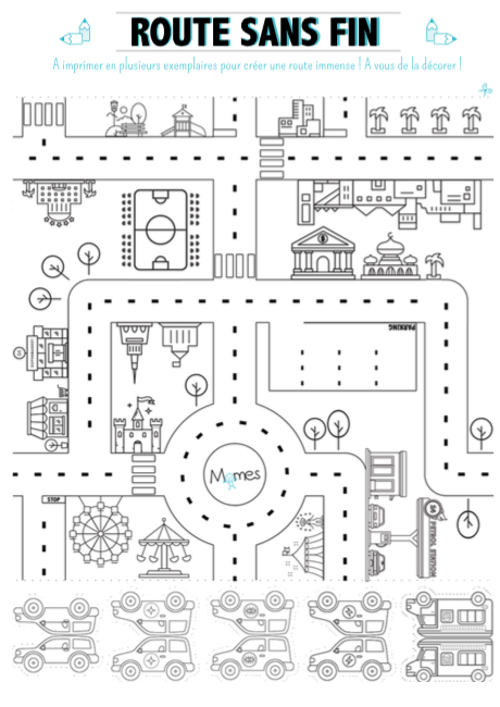 circuit à colorier