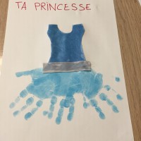 Cadeau fête des pères princesse empreintes