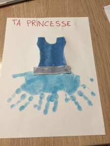 Cadeau fête des pères princesse empreintes