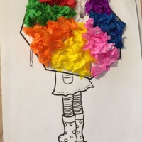 parapluie couleurs collage montessori