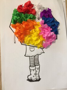 parapluie couleurs collage montessori