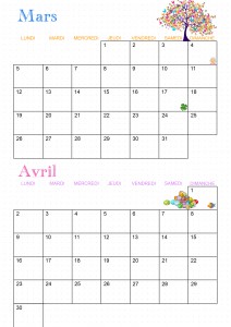 Calendrier 2018 janvier février ief