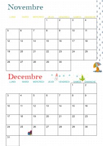 Calendrier 2018 novembre décembre ief