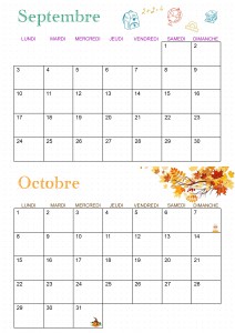 Calendrier 2018 septembre octobre ief