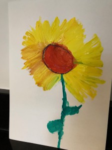 tournesol en peinture