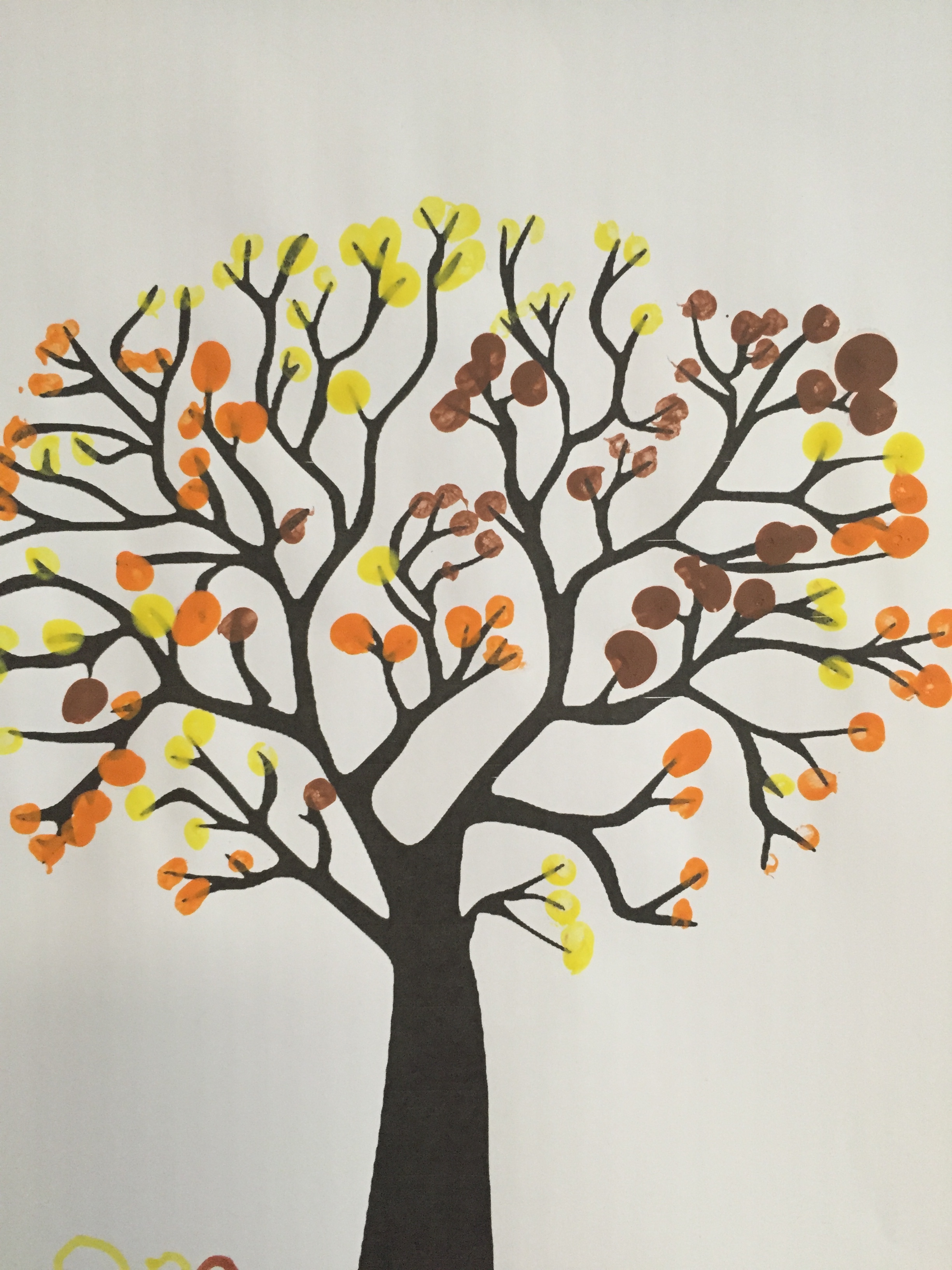 peinture arbre automne