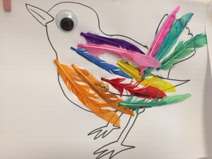 Oiseau du printemps plumes