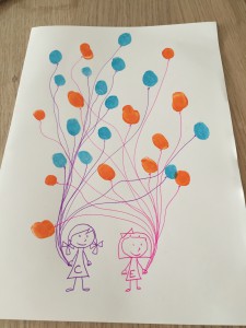 ballons avec les empreintes