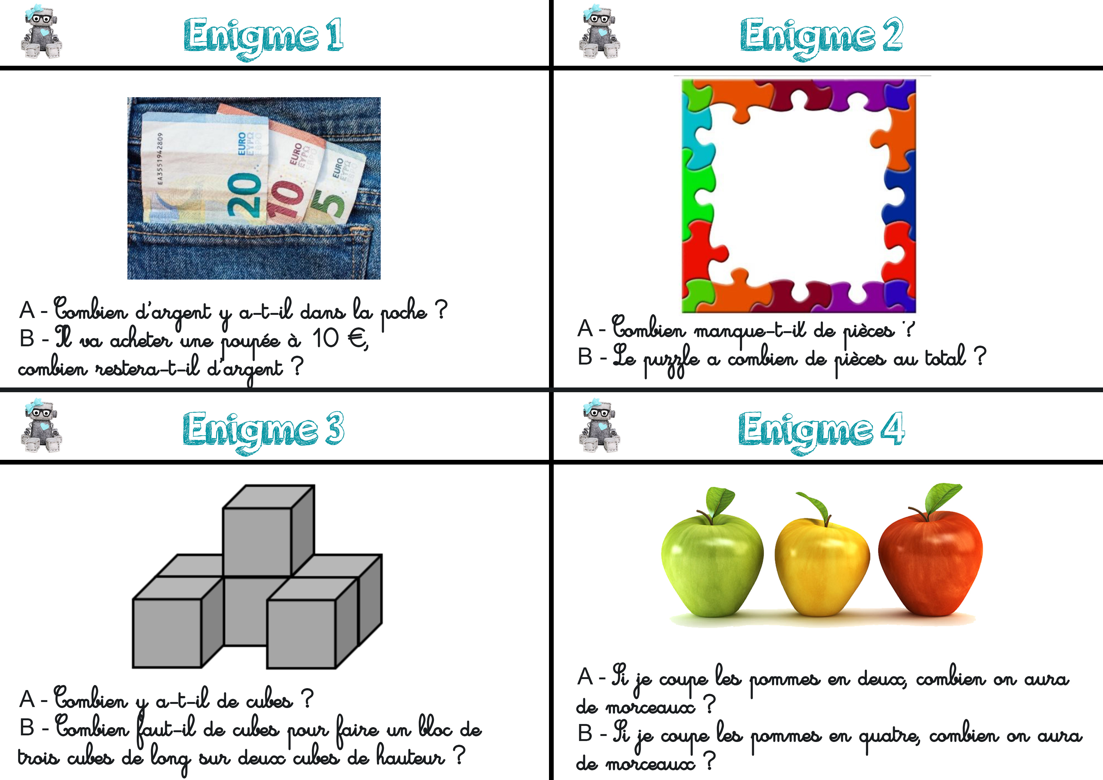 Enigmes Les Activites De Maman