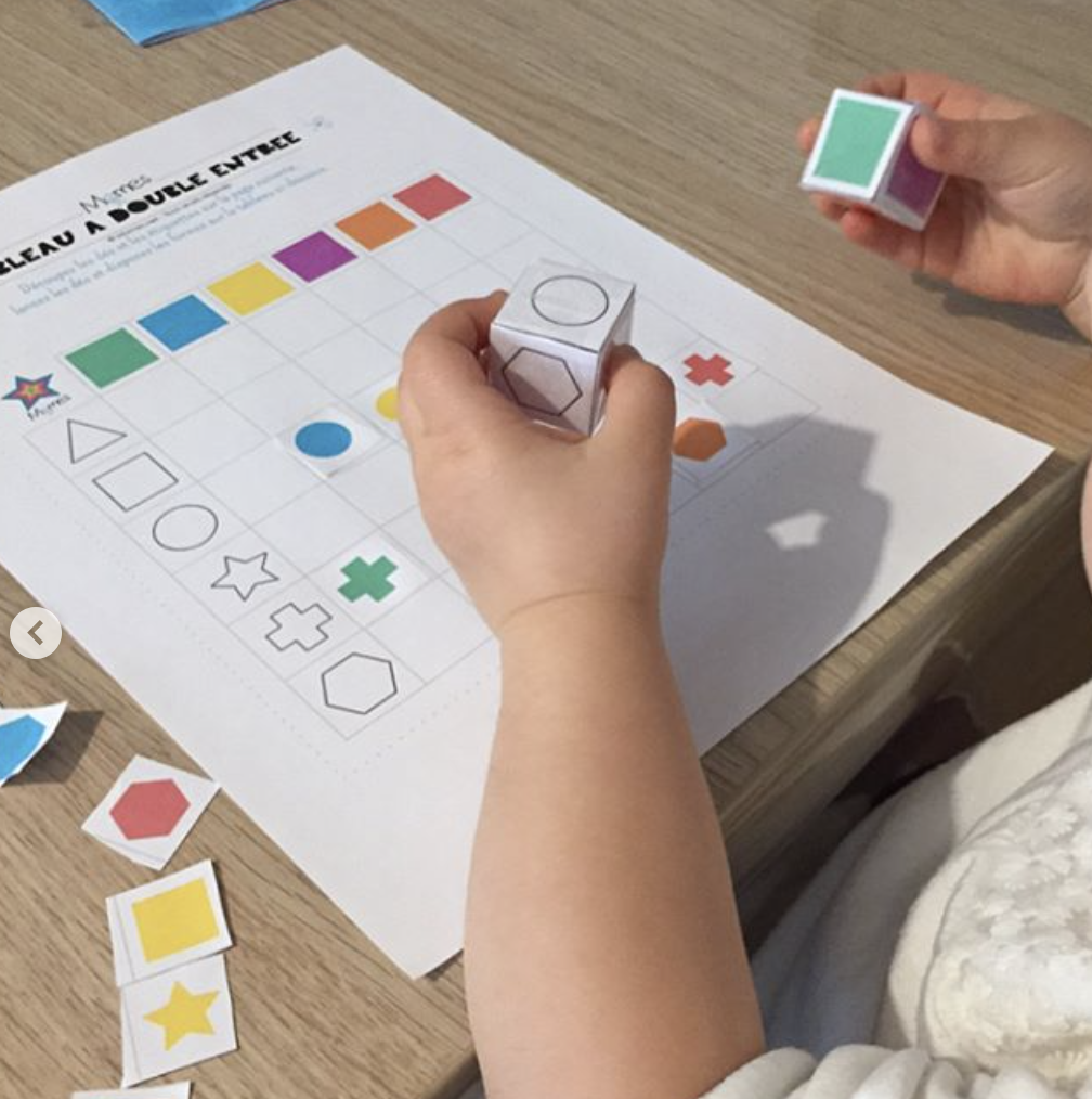 tableau à double entrée maternelle activité 