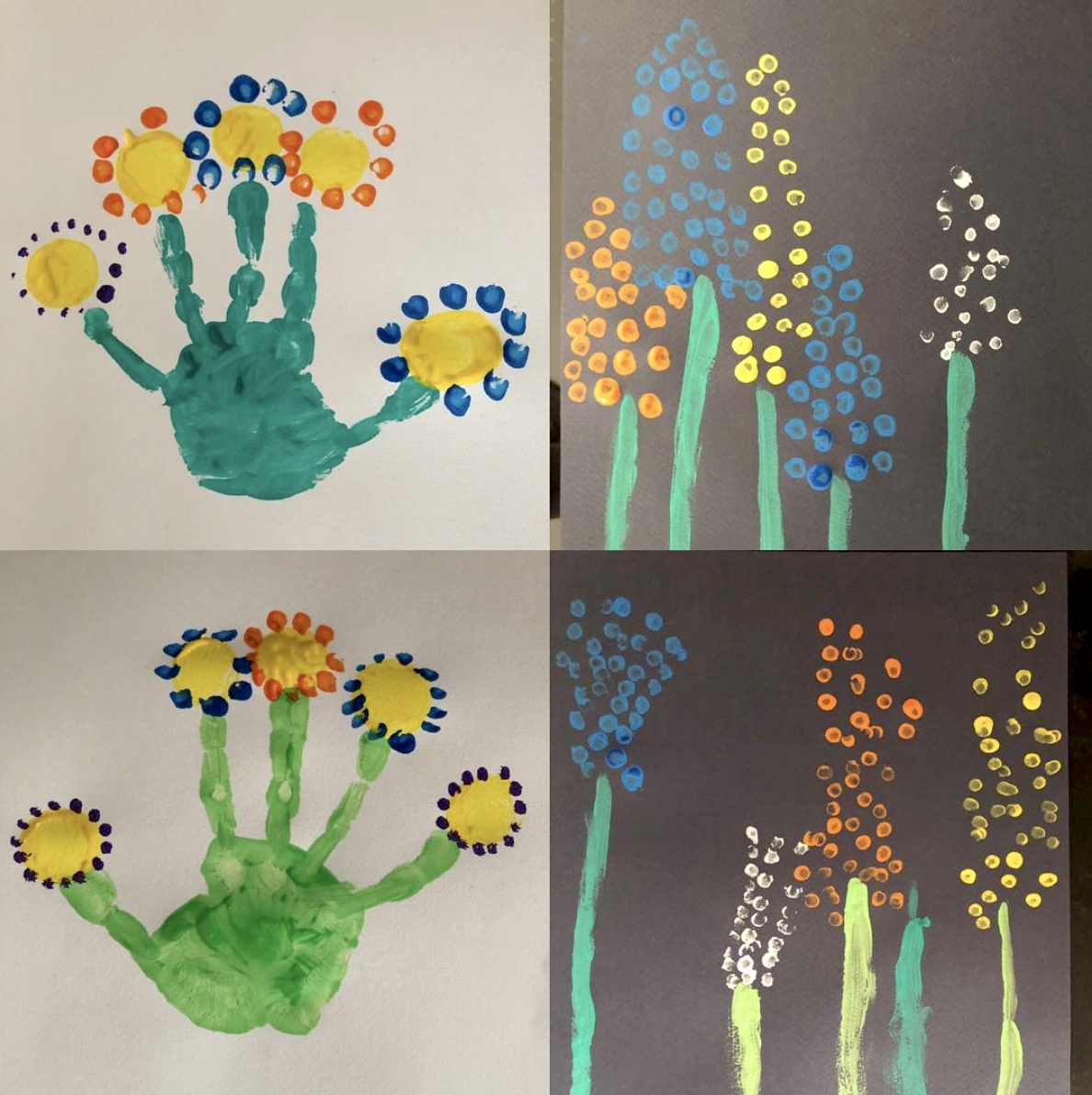 Des fleurs en peinture - Les activités de maman