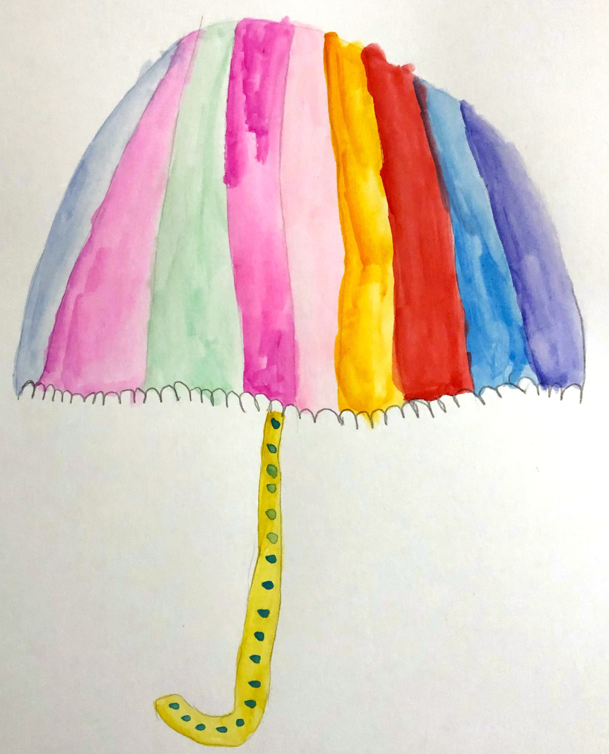 un parapluie peinture activité enfant