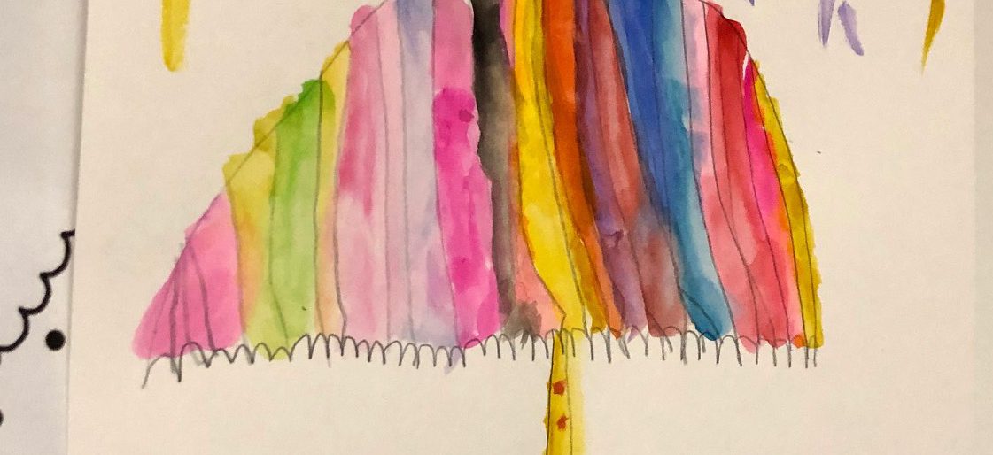 un parapluie peinture automne