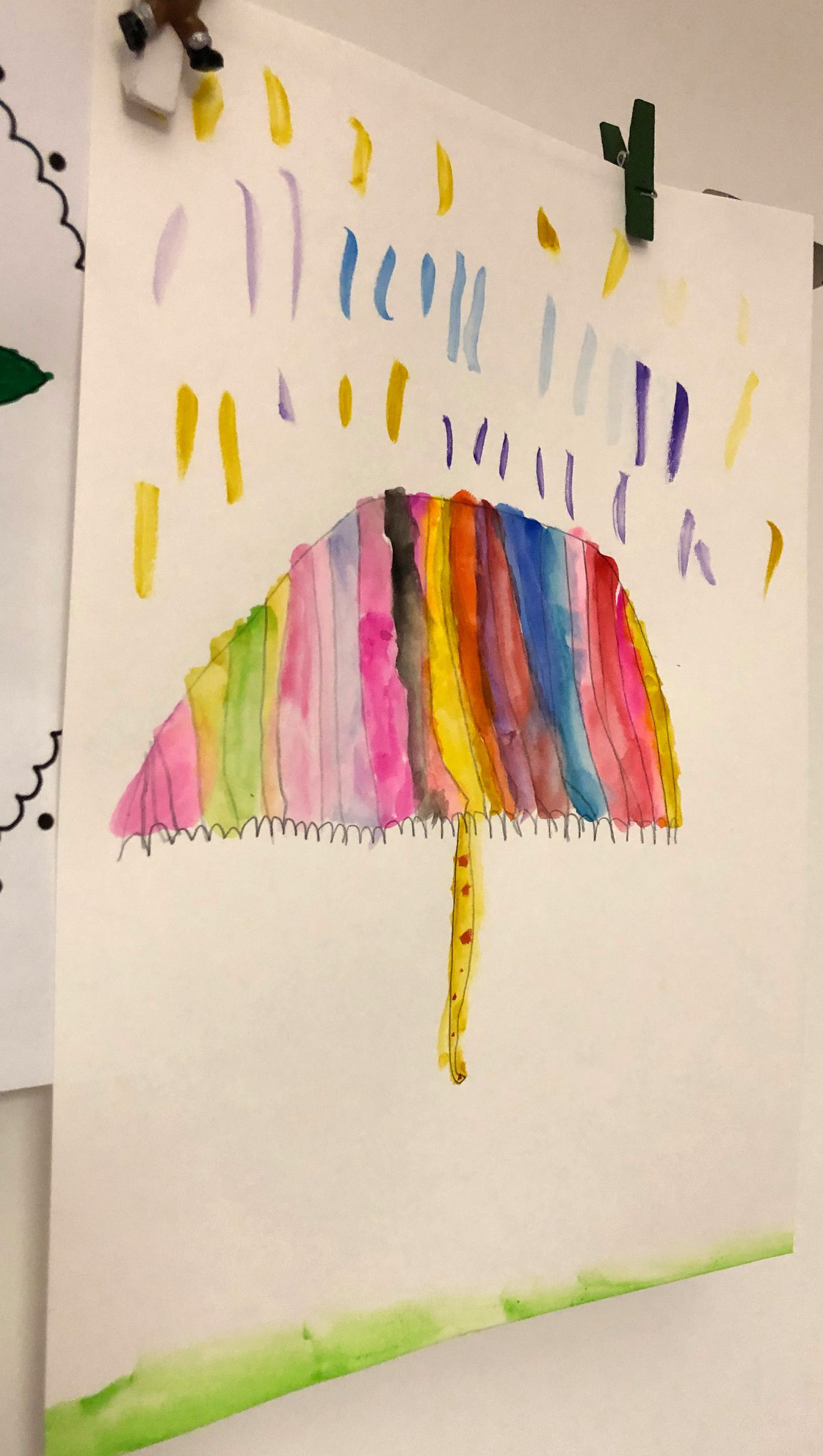 un parapluie peinture automne