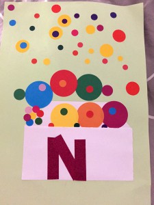 Carte avec des autocollants anniversaire diy