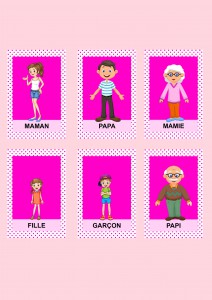 Jeu de 7 familles diy rose
