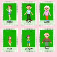 Jeu de 7 familles personnages couleurs