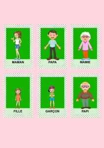 Jeu de 7 familles personnages couleurs