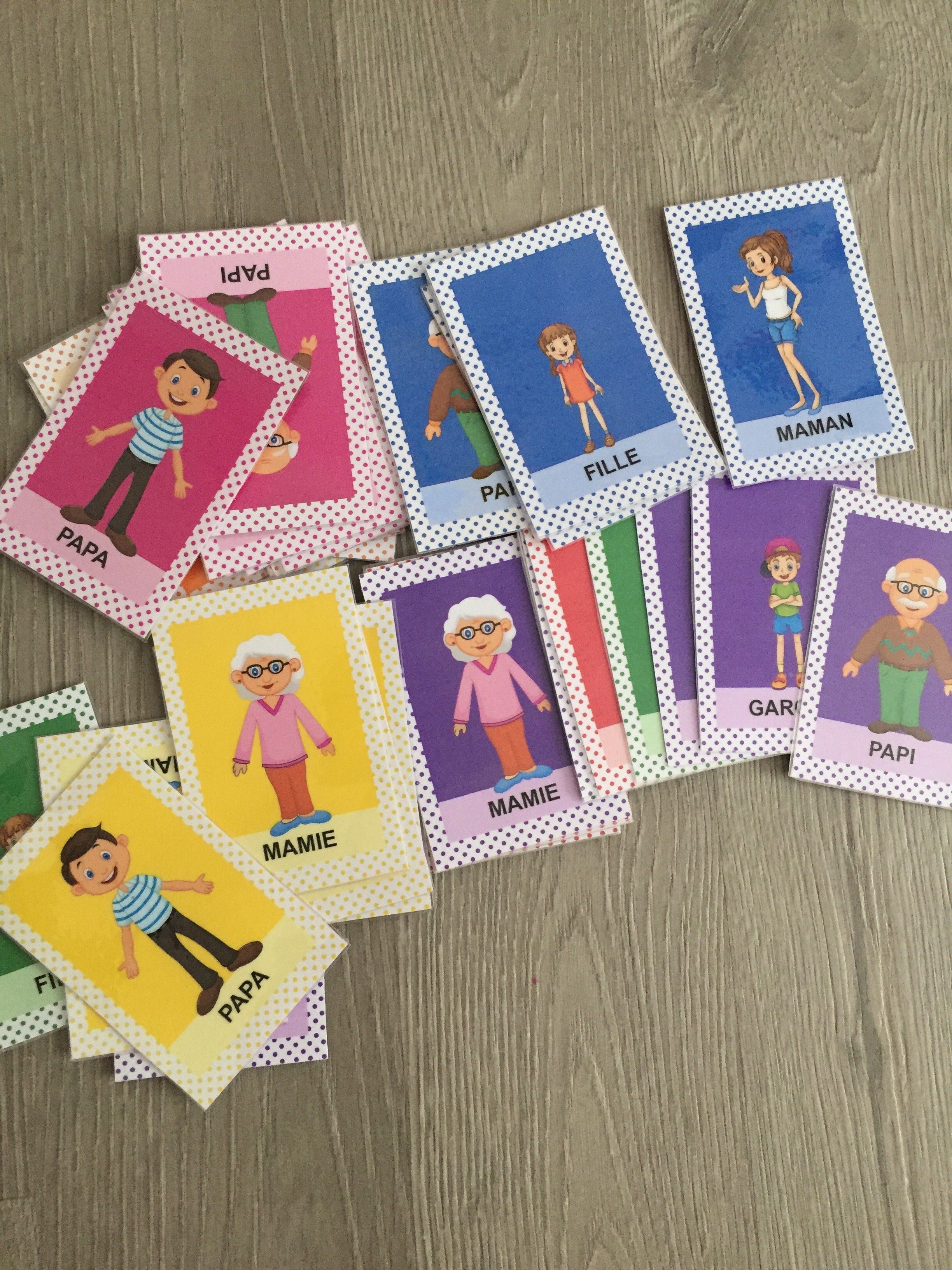 7 familles, 7 apprentissages [ jeu à imprimer] – Je ne suis pas une super  maman… mais j'y travaille!