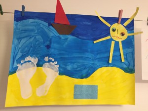 Tableau d'été diy enfant activité