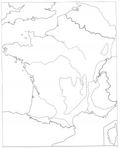 Carte de la France les reliefs montagnes fleuves