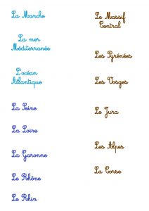 carte de France montagnes et fleuves