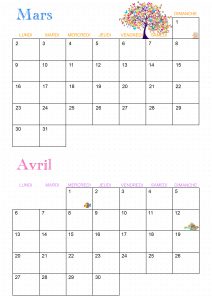 Calendrier 2020 instruction en famille