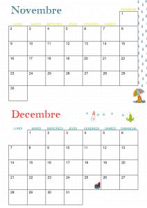 calendrier 2020 activités enfants