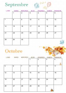 Calendrier 2020 organisation famille activités des enfants