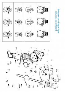fiches pour les vacances hiver exercices ief maternelle