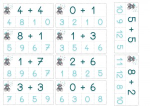 Cartes de calculs ief enfant maternelle