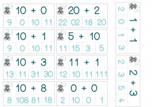 Cartes de calculs enfant ief apprentissage