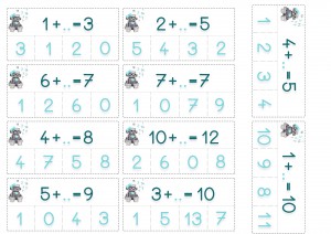 Cartes de calculs feuille 5 autonomes