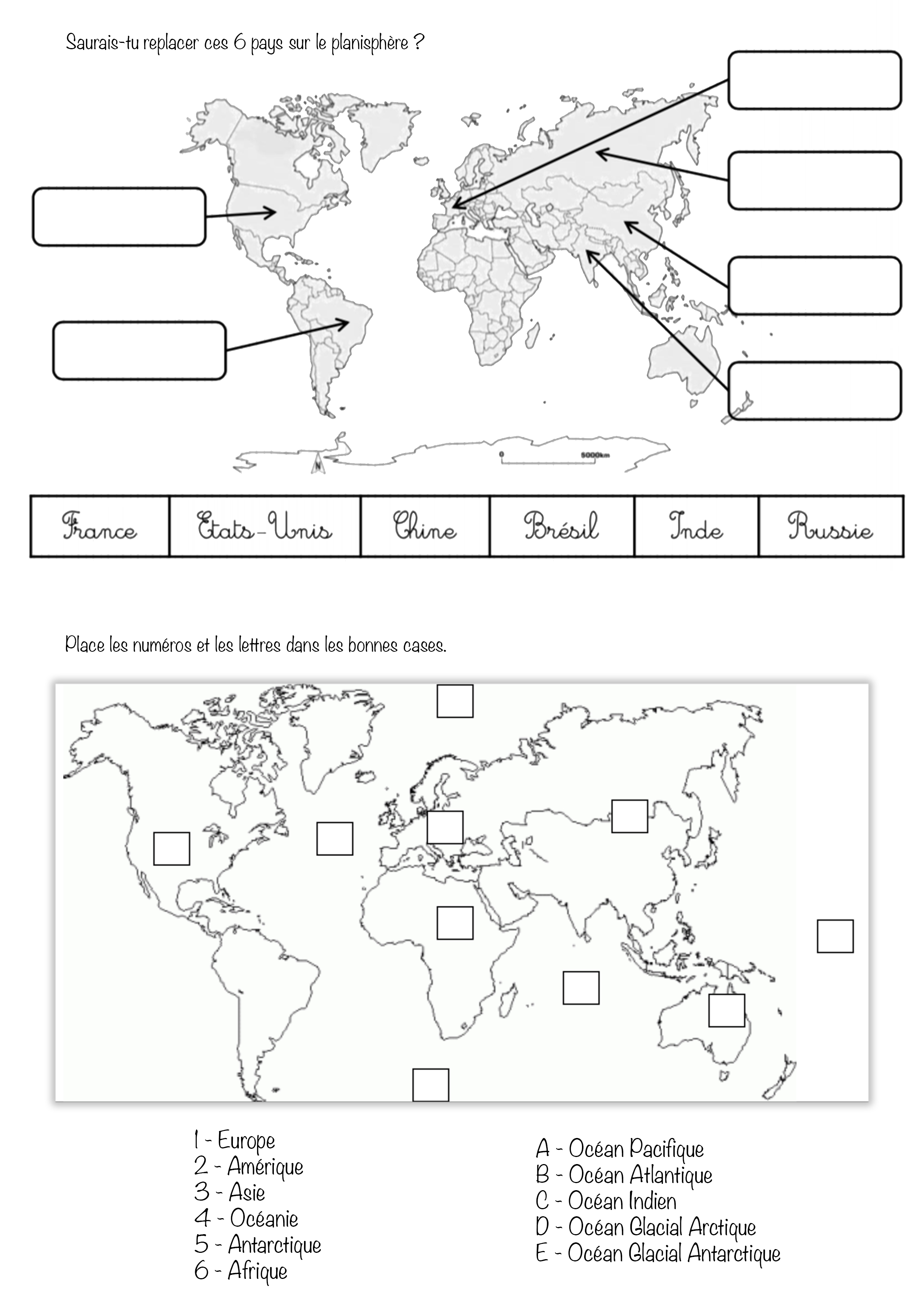 Carte Du Monde valuation Carte Du Monde Exercices Pdf JULAL