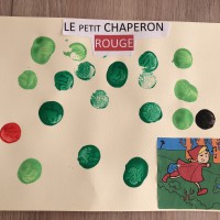 Le petit chaperon rouge couverture peinture bouchons