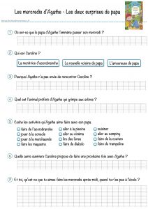 comprehension texte CP CE1