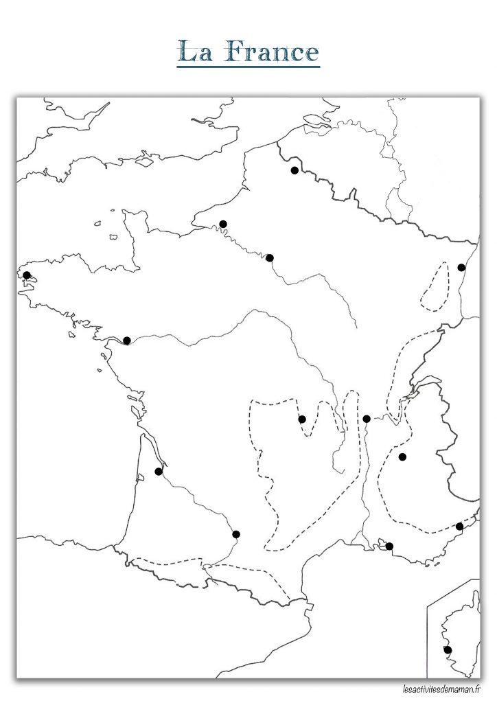 carte de la France vierge