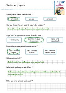 correction questions sami et les pompiers