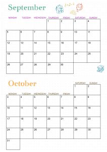 calendrier 2022 septembre octobre
