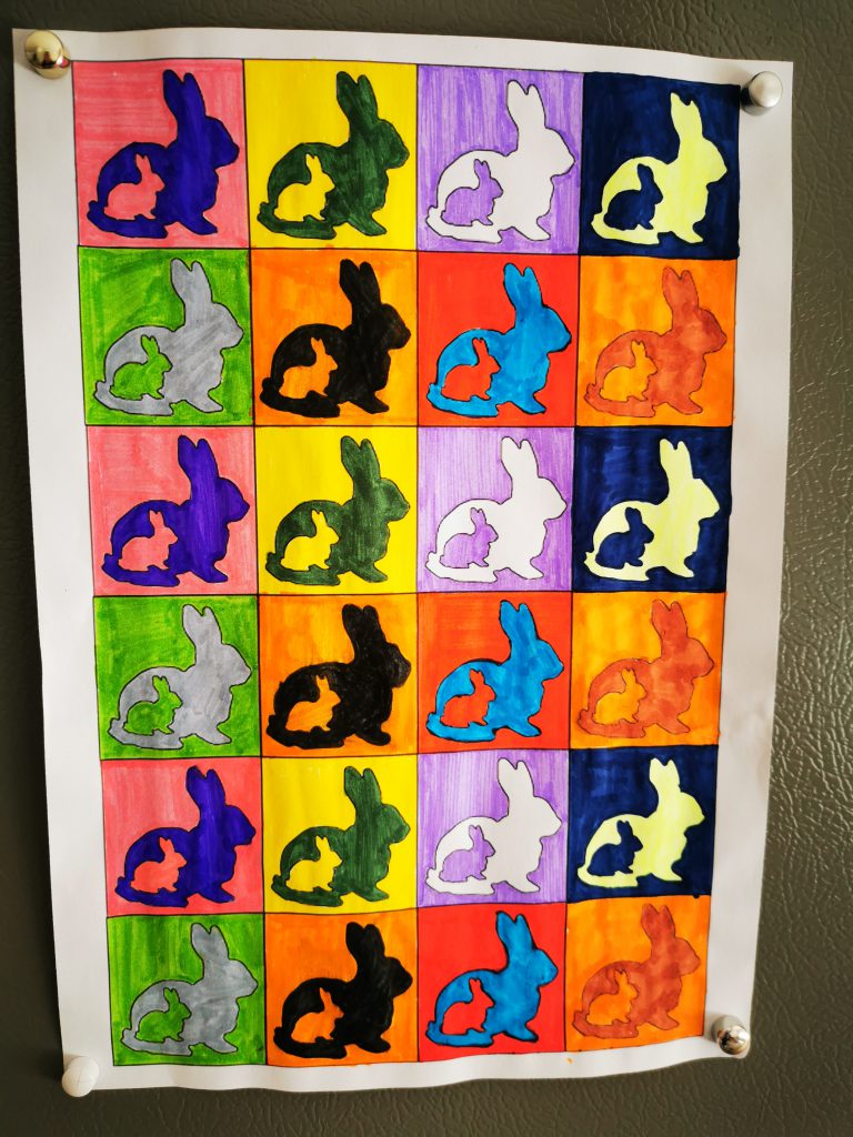 lapins Pâques façon Andy Warhol