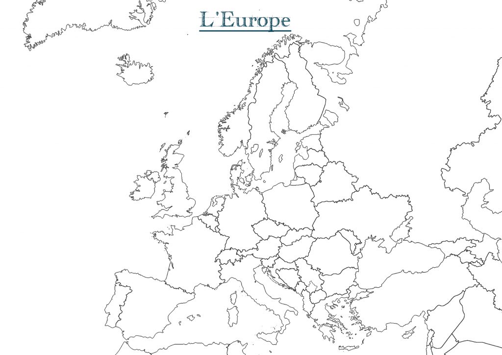 carte de l'europe géographie primaire