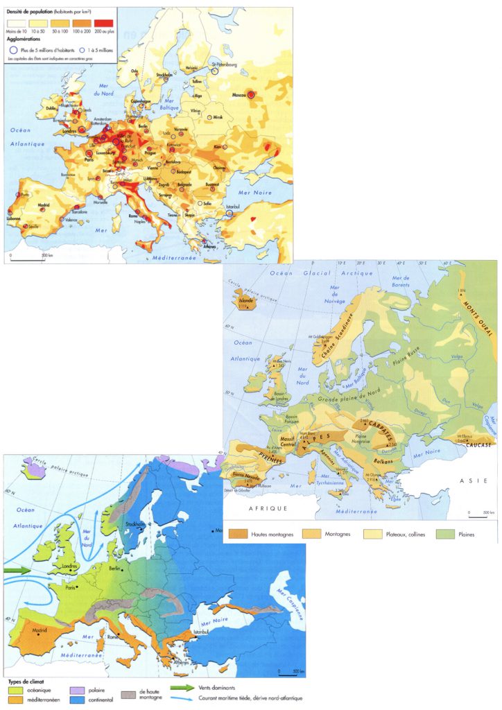 cours géographie CE2 Europe