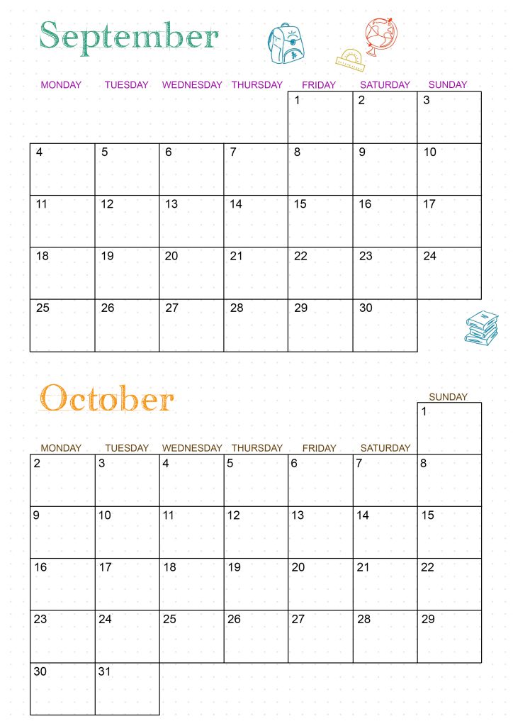 calendrier 2023 octobre septembre