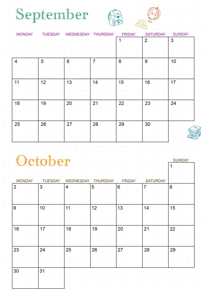calendrier 2023 octobre septembre