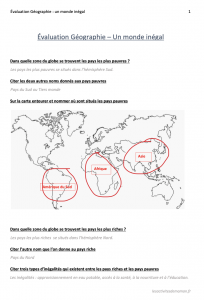 géographie IEF monde inégal