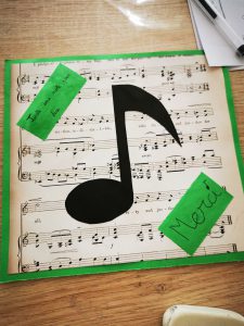 carte remerciement musique professeur