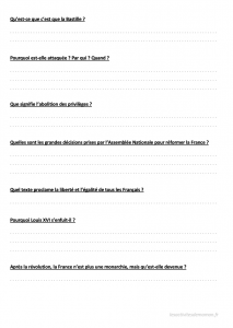 CM évaluation histoire révolution française
