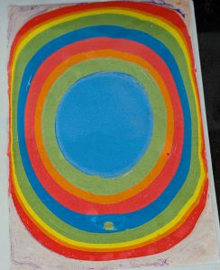 peinture marbling art enfant