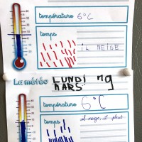 Météo du jour rituel écriture enfant